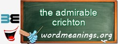 WordMeaning blackboard for the admirable crichton